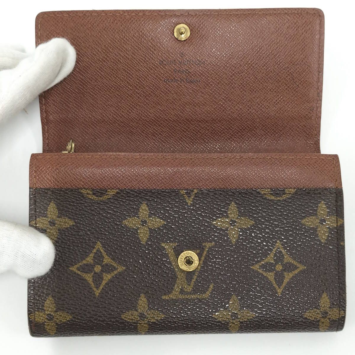 LOUIS VUITTON 二つ折り財布 ポルトモネ ジップ モノグラム M 61735