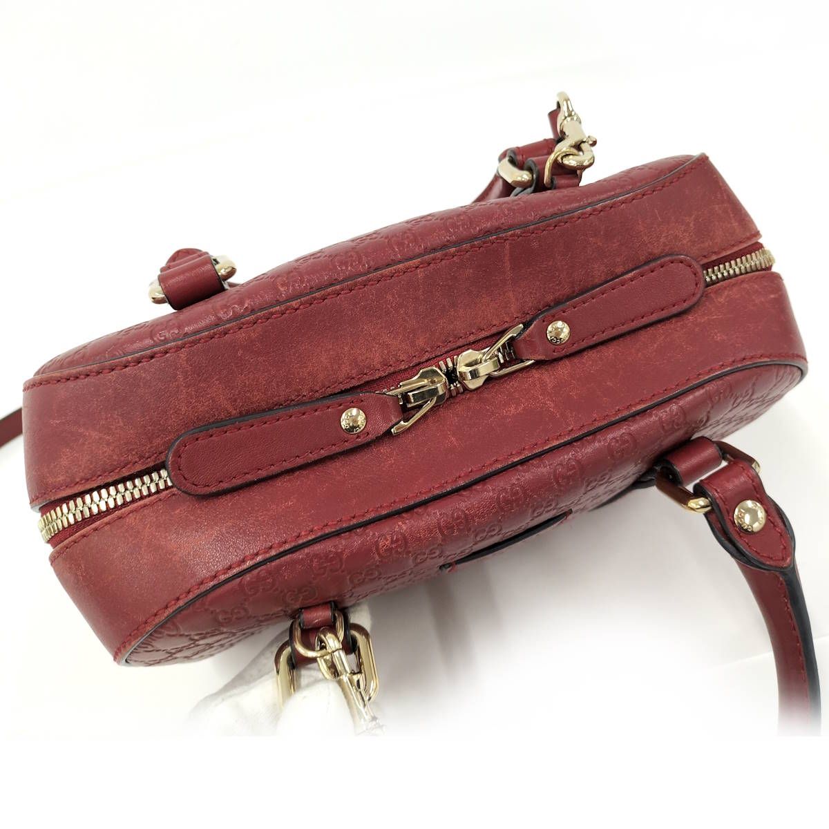  GUCCI 2 WAY ショルダーバッグ グッチシマ レザー レッド 510289 その他 バッグ