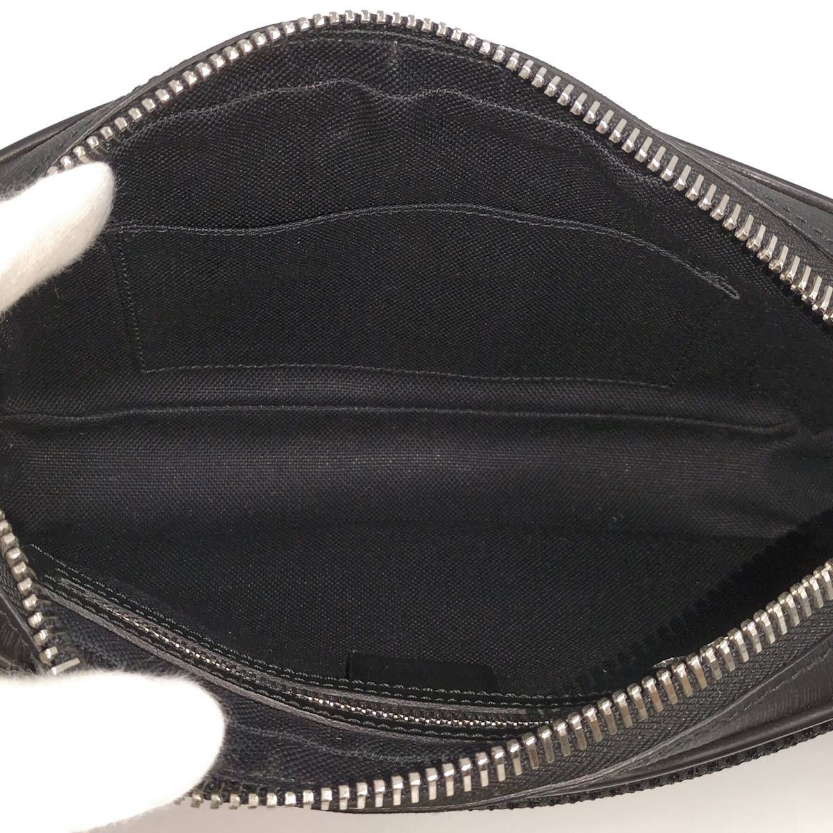  GUCCI ベルトバッグ ウエストバッグ GGスプリーム PVC レザー ブラック系 474293 ボディバッグ ウエストポーチ バッグ