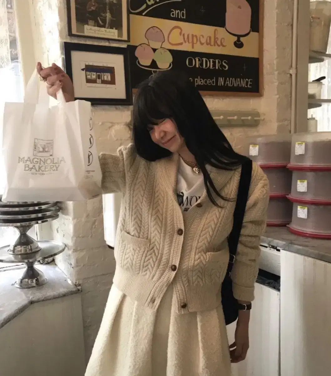 ザ バーネット ショール カーディガン アイボリー