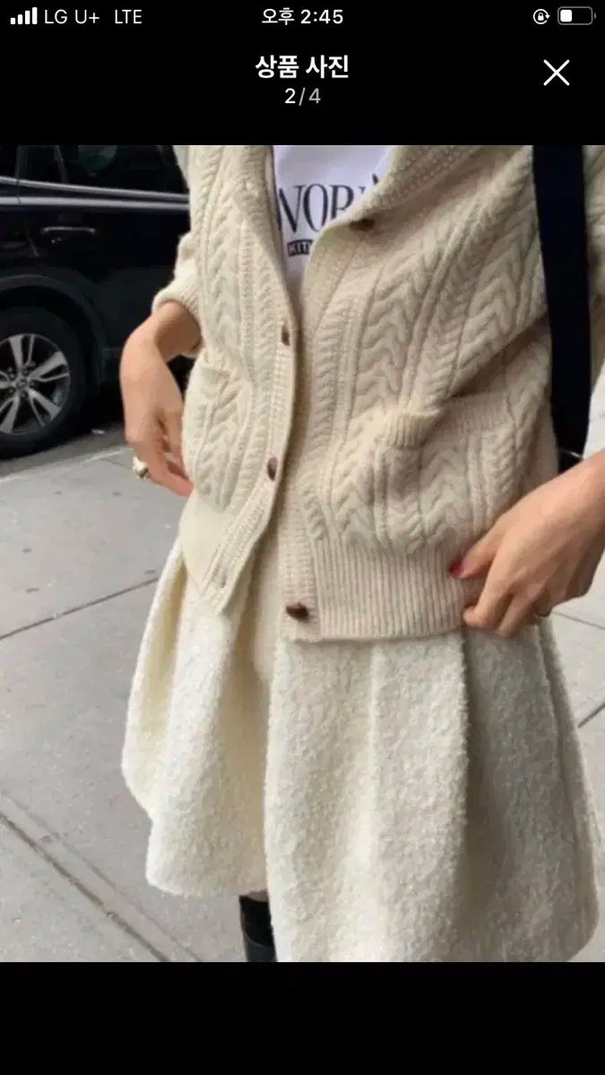 ザ バーネット ショール カーディガン アイボリー