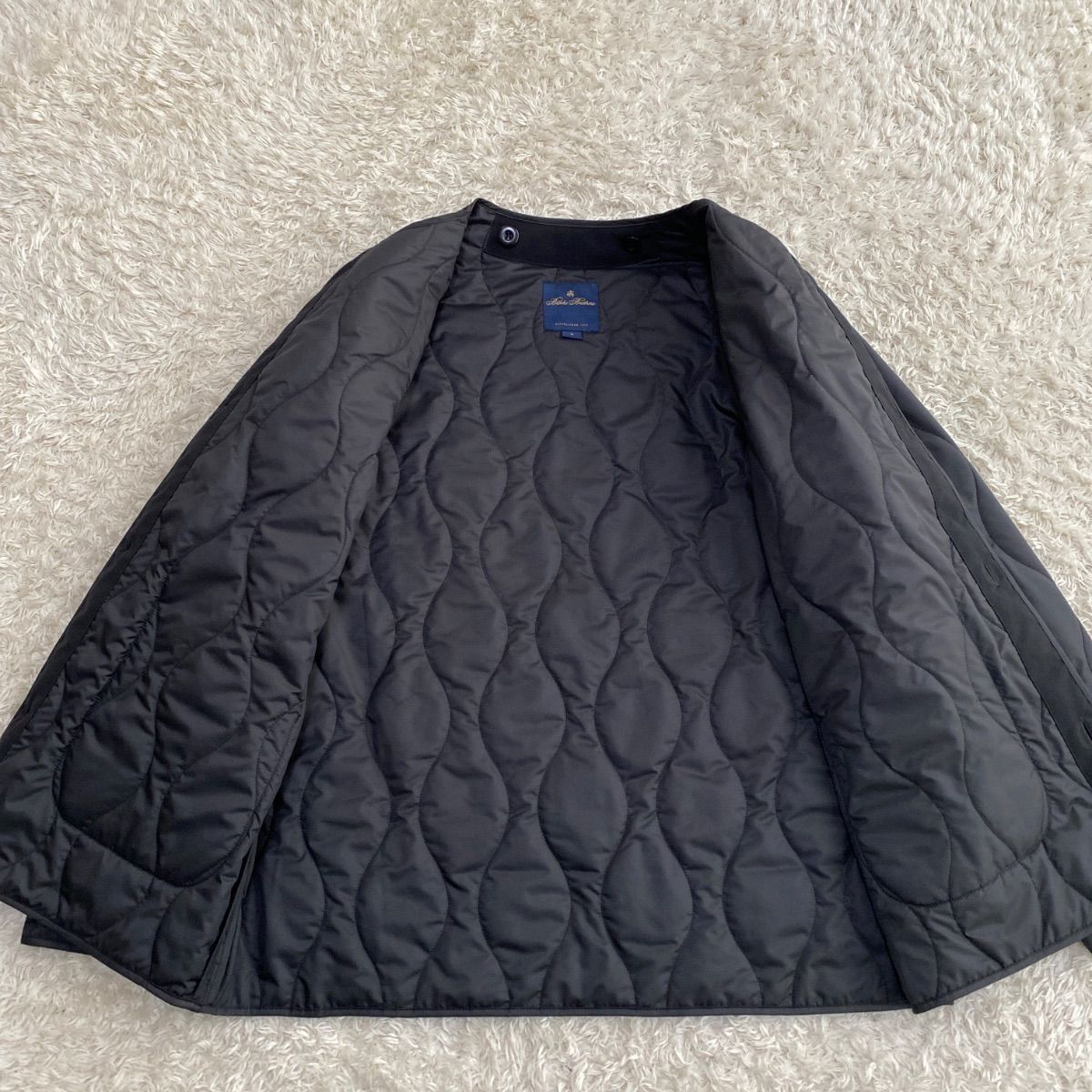 ロングフーデッドコート キルティングインナー付き