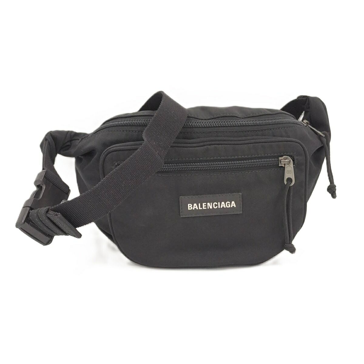 BALENCIAGA ウエストバッグ ロゴ ナイロンキャンバス ブラック 482389
