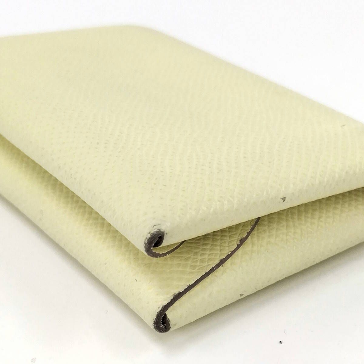  HERMES カルヴィデュオ コインケース ヴォーエプソン イエロー系 B刻印 コインケース 小銭入れ 小物