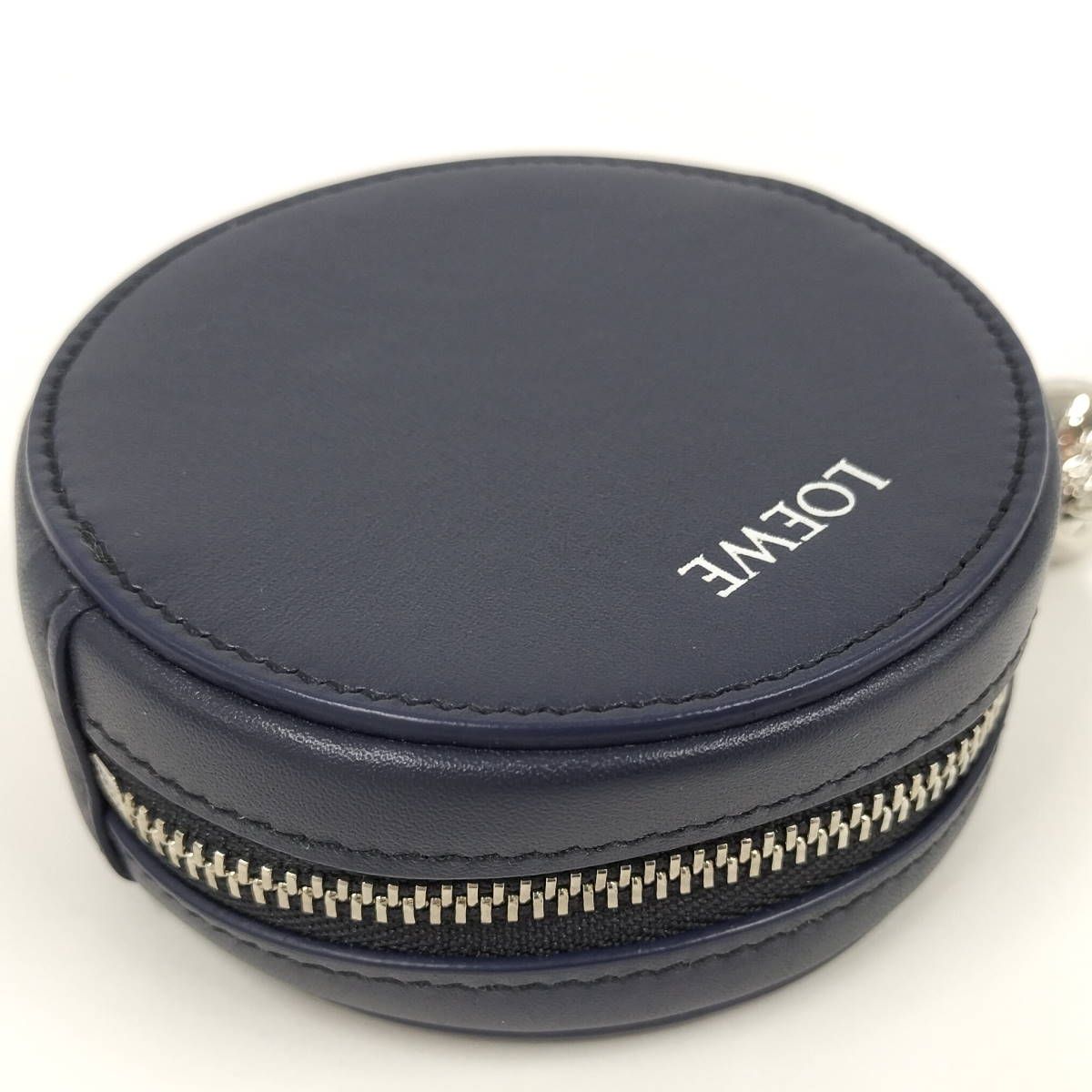 LOEWE ペブル クッキー キーホルダー コインケース レザー ネイビー