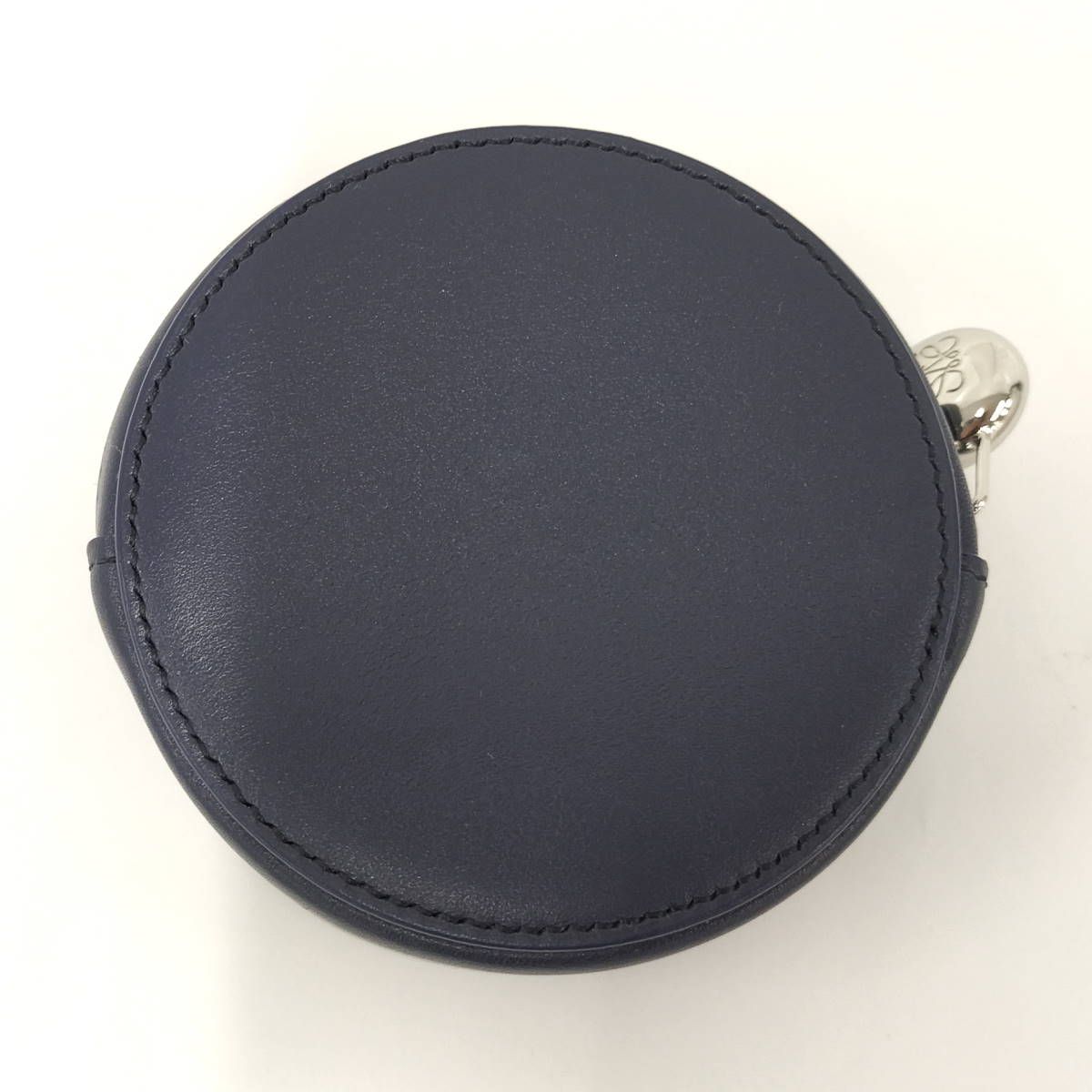 LOEWE ペブル クッキー キーホルダー コインケース レザー ネイビー