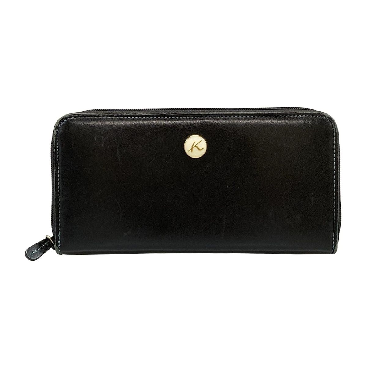 KITAMURA(キタムラ) 長財布 - 黒 ラウンドファスナー レザー - メルカリ