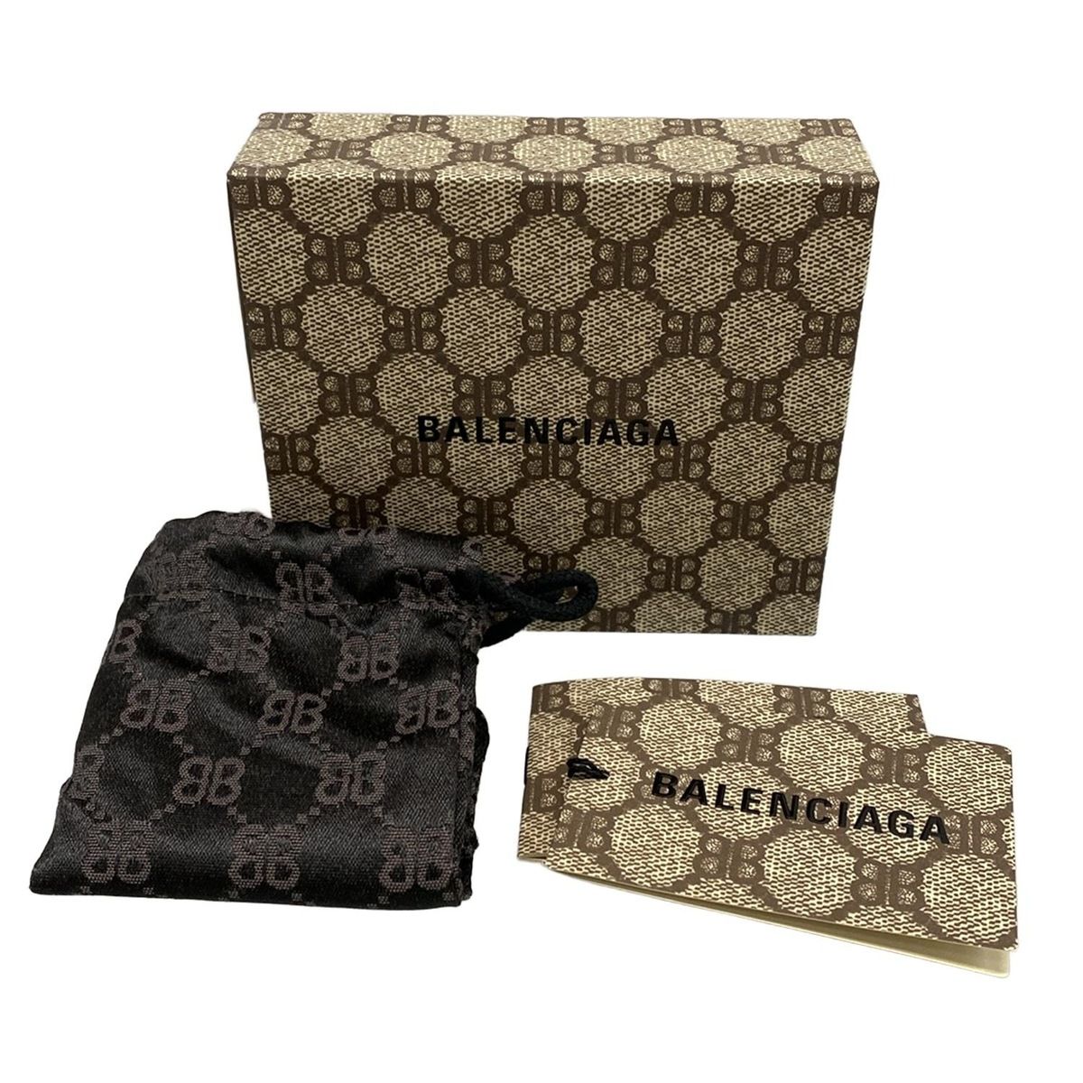 BALENCIAGA(バレンシアガ) 2つ折り財布美品 - 680403 ベージュ GUCCI