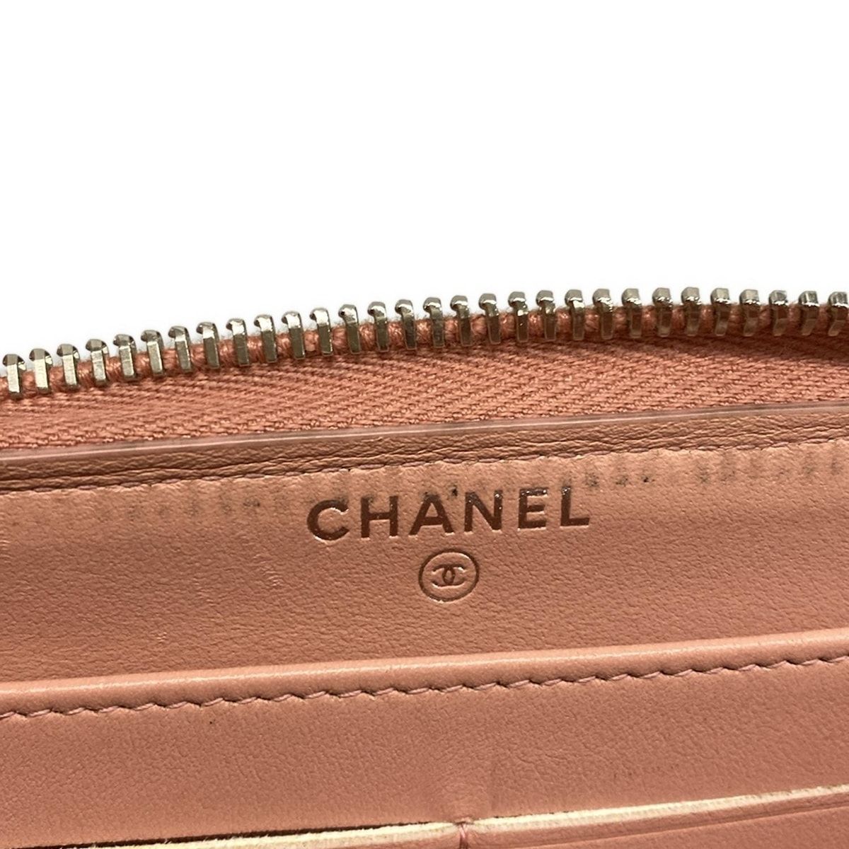 CHANEL(シャネル) 長財布 ドーヴィルライン ピンク ラメ/ラウンド