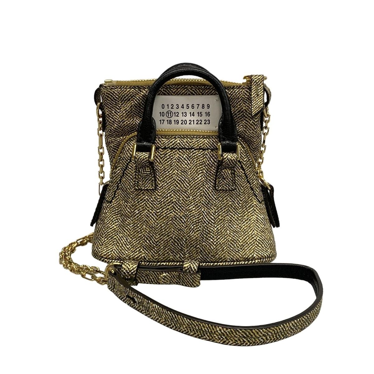 Maison Margiela メゾンマルジェラ ショルダーバッグ 5AC ベビー SB3WG0048 ライトブラウン チェーンショルダー 2way レザー