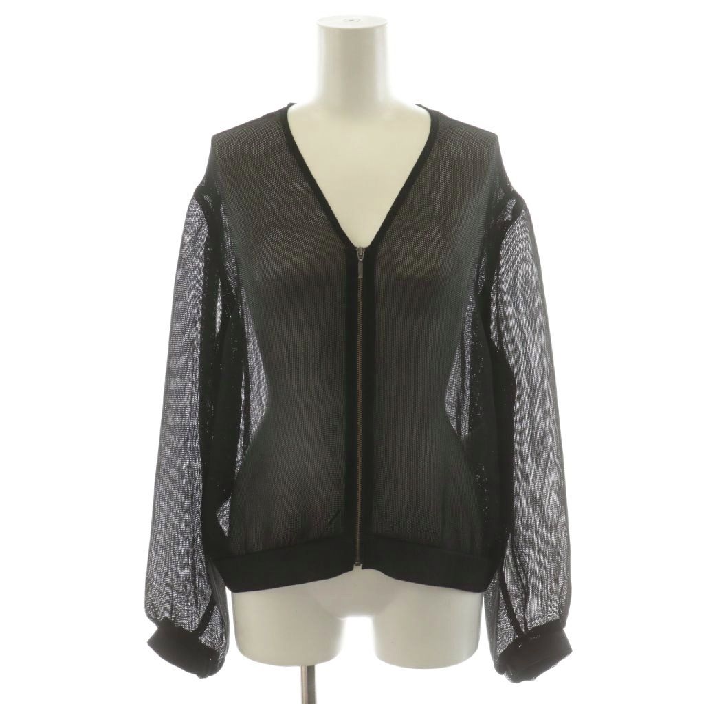 アイシービー iCB 24SS Ta Peメッシュ ブルゾン ジップアップ 9 黒 ブラック JKCYCM0606 AN51