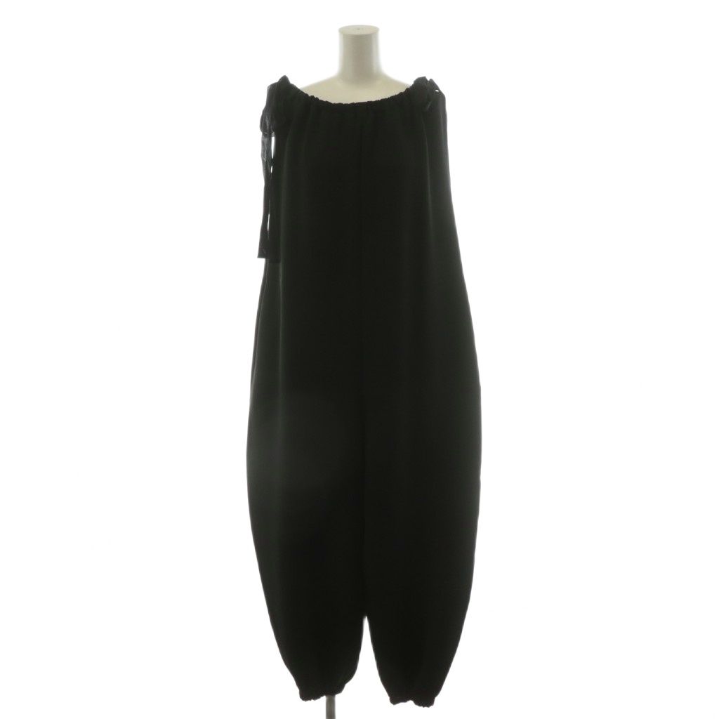 カレンソロジー Curensology 23SS リボンオールインワン ノースリーブ F 黒 ブラック CL309015ER AN48