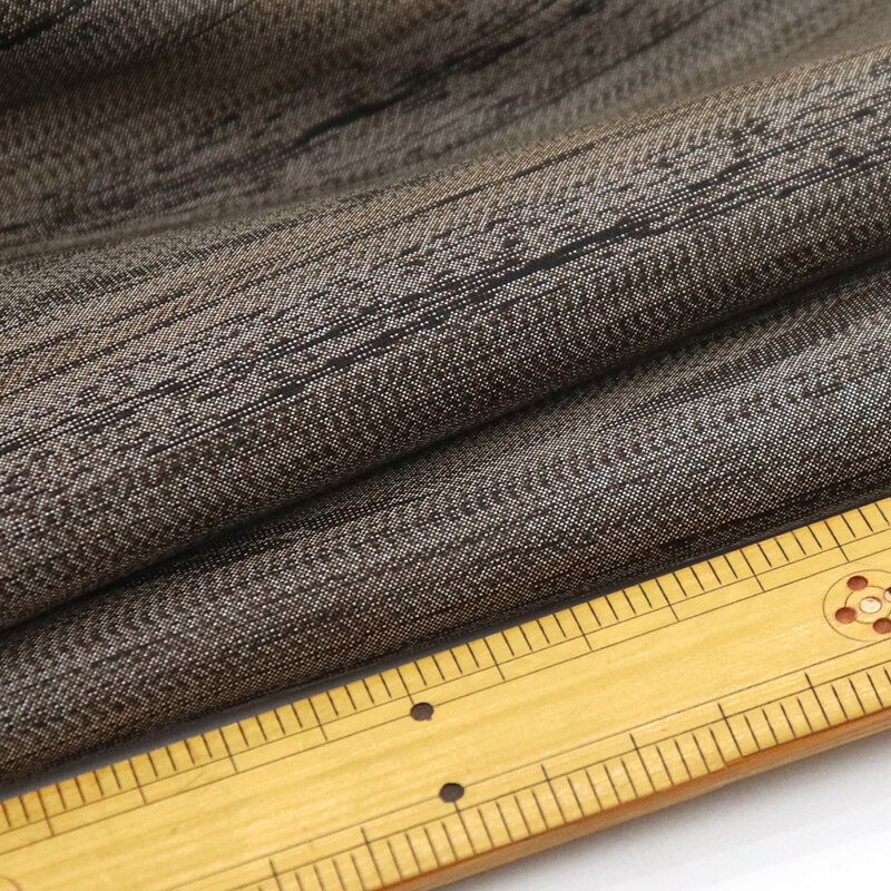  大島紬 紬着物 横双 袷 レディース 正絹 灰茶 段々柄 抽象柄 身丈160.5 cm 裄丈67.5 M～Lサイズ相当 紬 着物