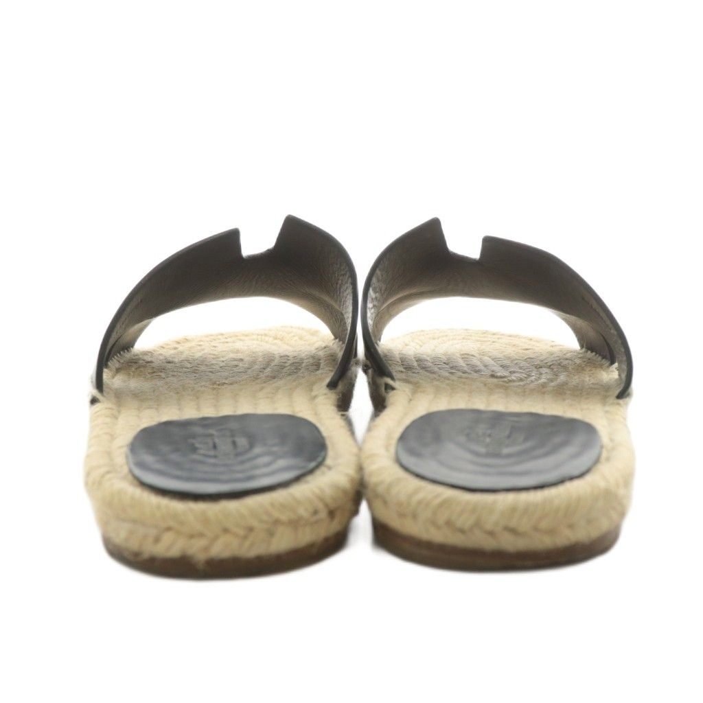 エルメス HERMES アンティグア サンダル エスパドリーユ レザー 41