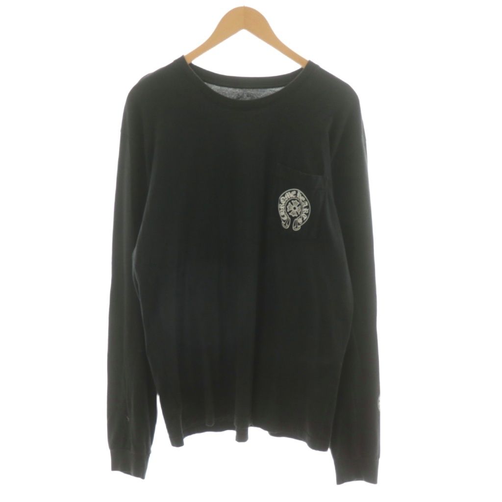 クロムハーツ CHROME HEARTS MULTI COLOR LS POCKET TEE Tシャツ カットソー 長袖 ロンT ロゴ XL 黒 ブラック 2212-304-0254 AN56 AA
