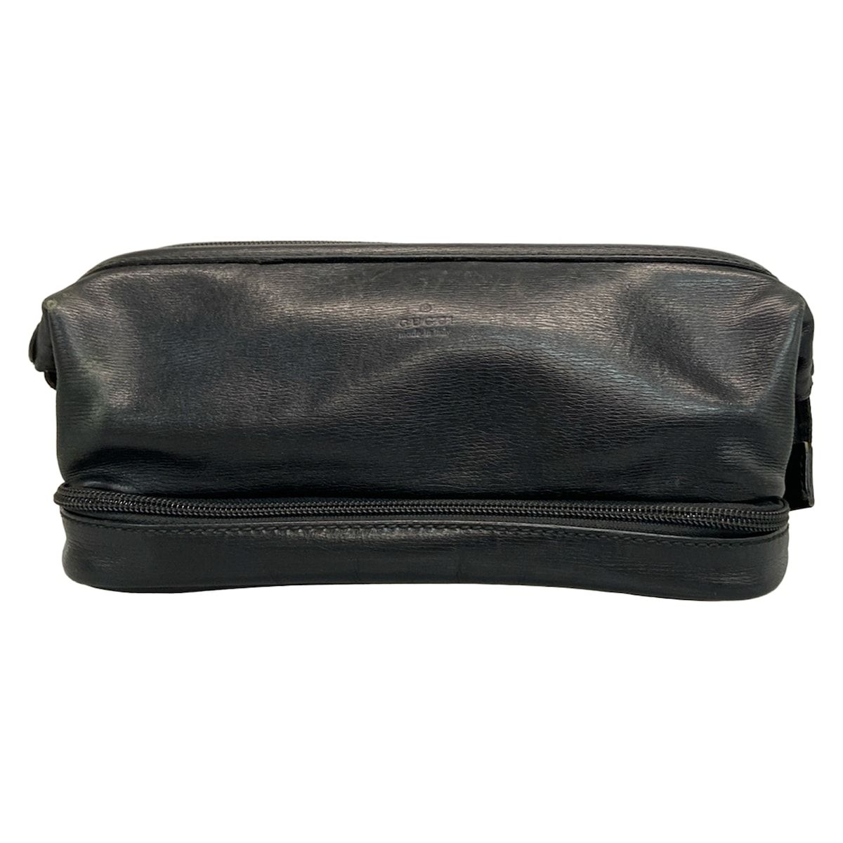 GUCCI グッチ ポーチ - 0141138 黒 レザー