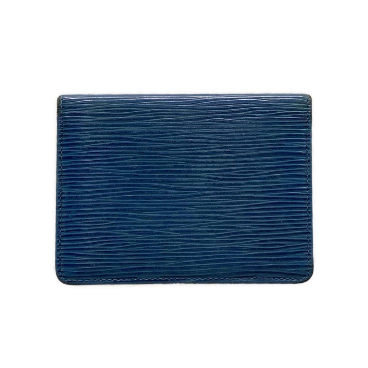 LOUIS VUITTON ルイヴィトン パスケース エピ ポルト 2カルト ヴェルティカル M 63205 トレドブルー レザー