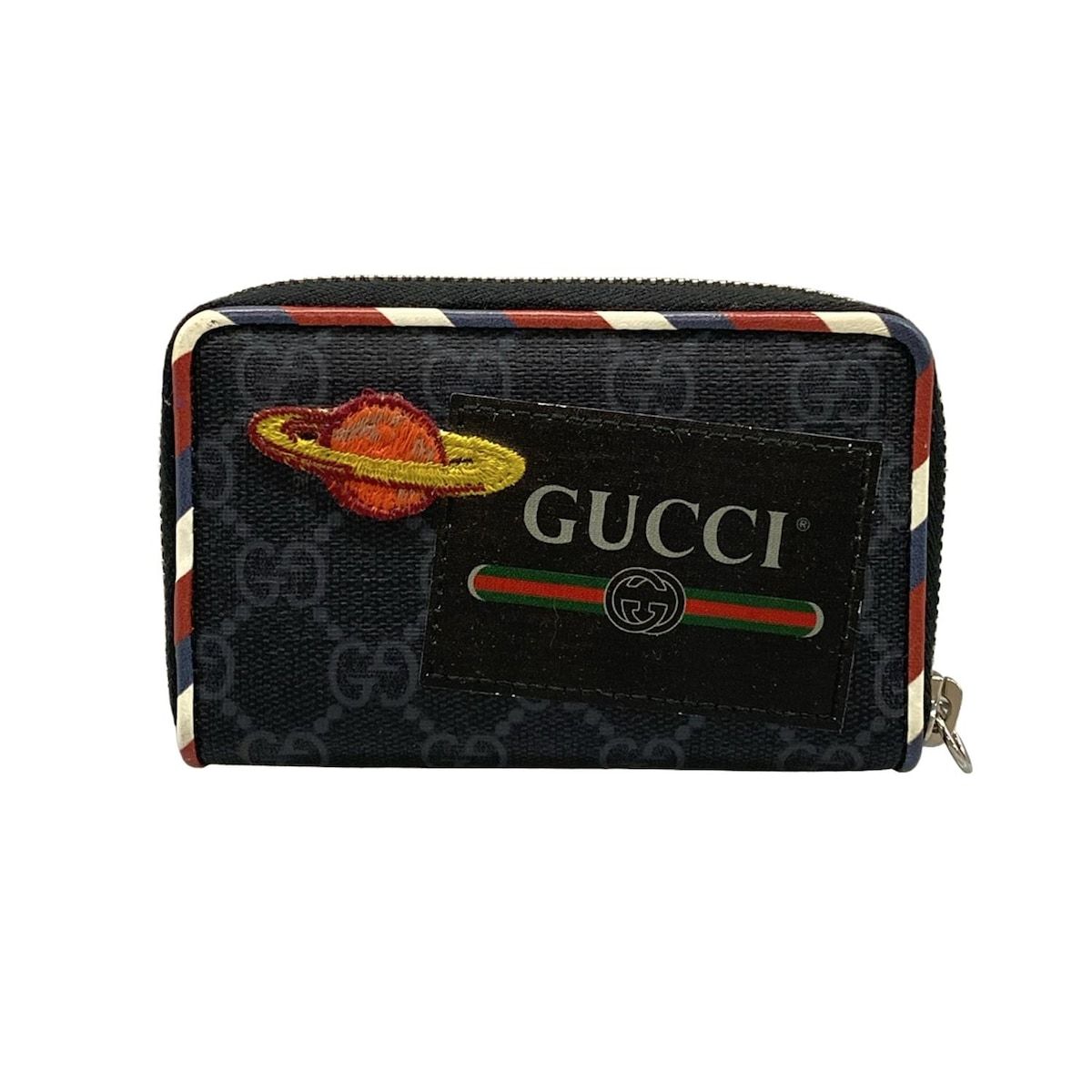 GUCCI(グッチ) コインケース グッチクーリエ 496343 黒×ダークグレー