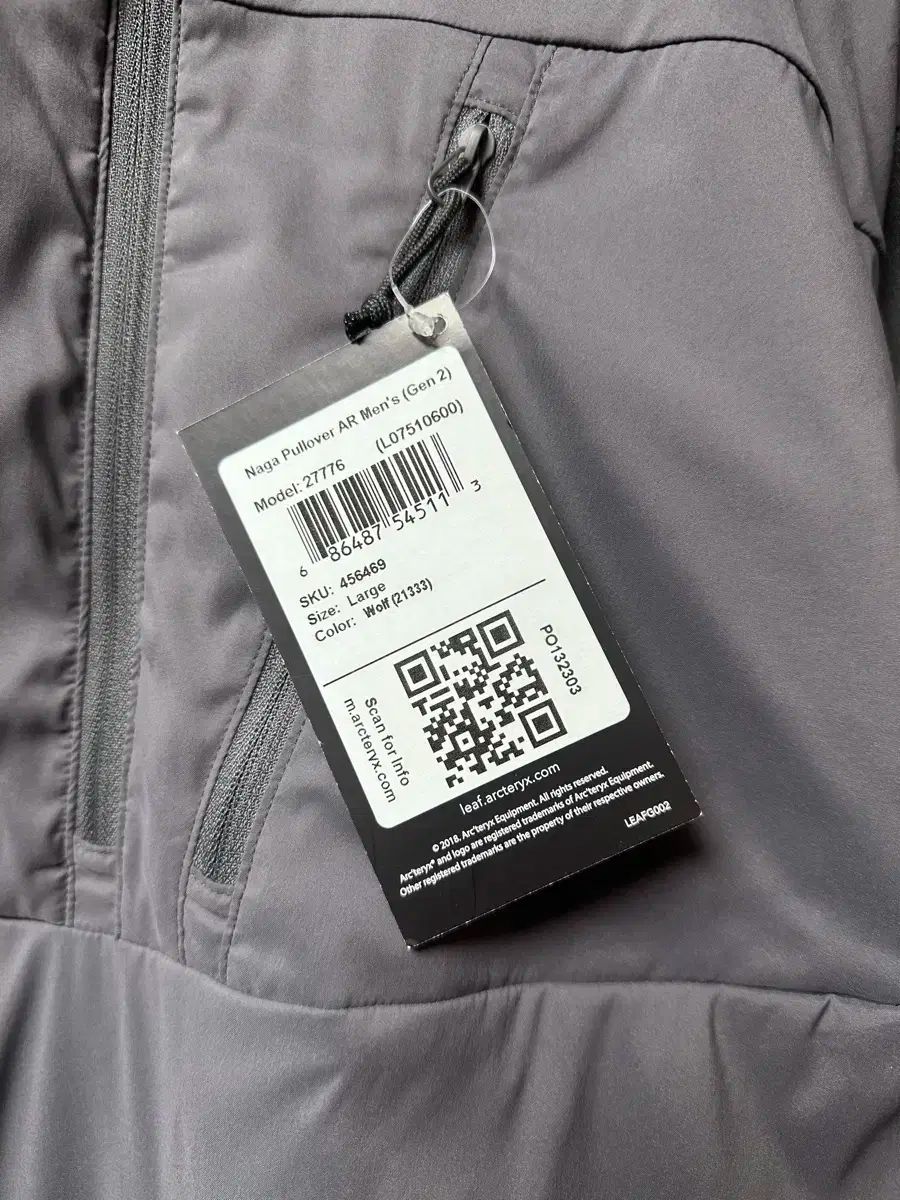 ARC TERYX Naga プルオーバー AR ウルフ グレー L