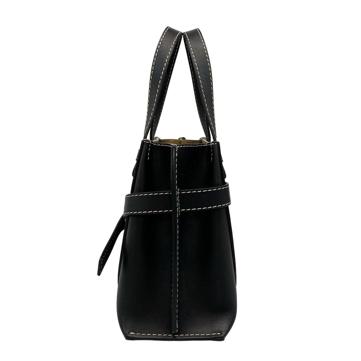 【週末限定SALE】LOEWEレザー ハンドバッグ ブラック LOEWE(ロエベ) ハンドバッグ ゲートトップハンドルバッグミニ 黒