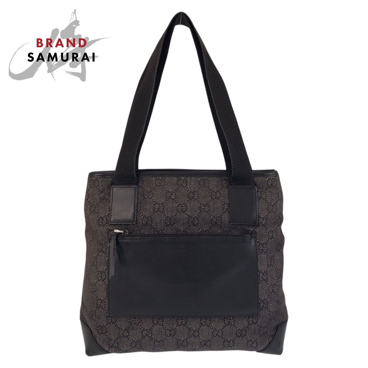 美品 GUCCI グッチ ブラック 黒 GGキャンバス/レザー 28893 トート