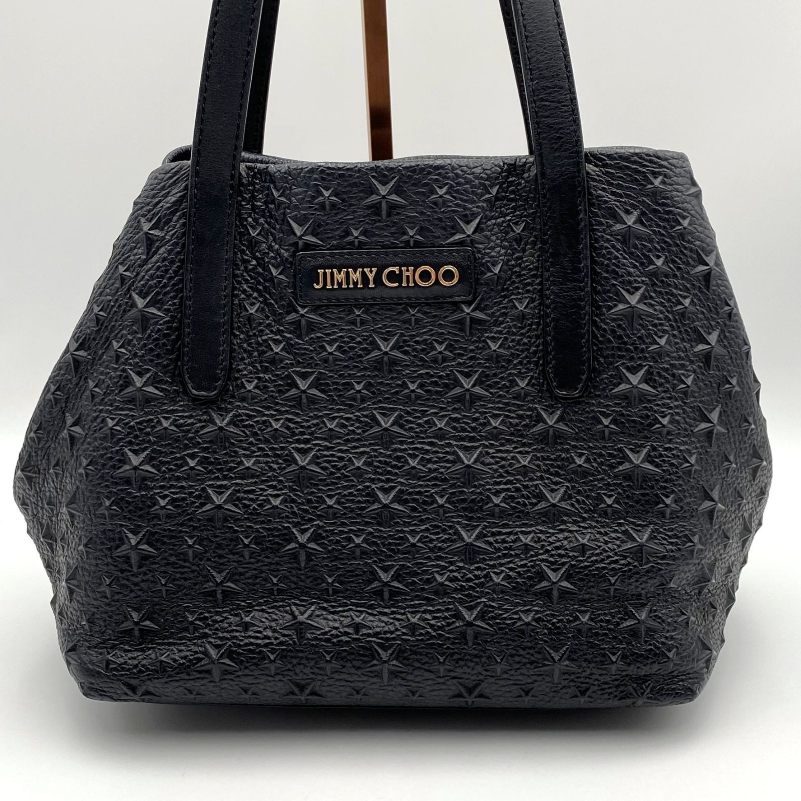 【☆SeNa☆様】ジミーチュウ ハンドバッグ トートバッグ ソフィア ブラック 美品】ジミーチュウ トートバッグ ソフィアS スタースタッズ レザー