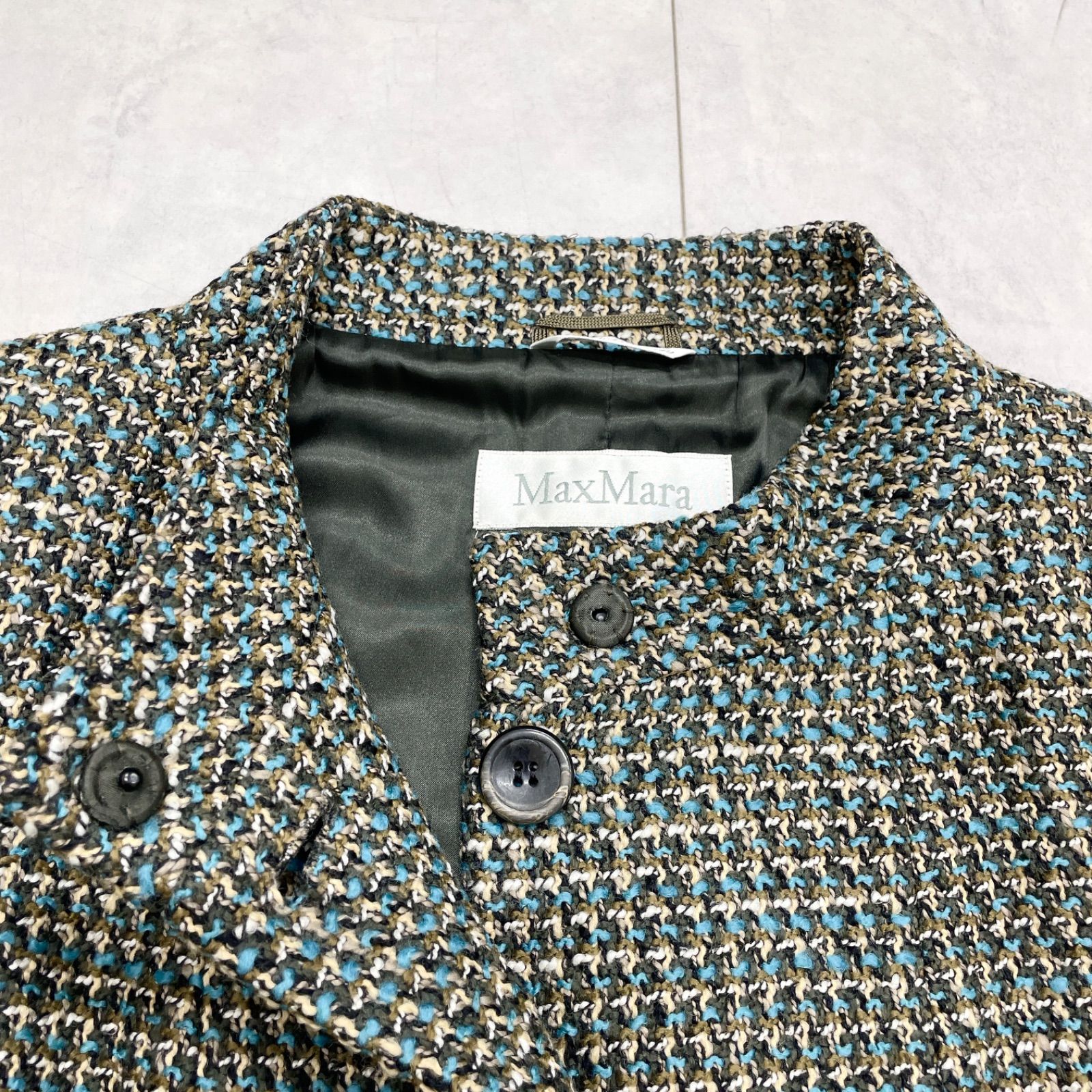 マックスマーラ イタリア製 ツイード スカートスーツ セットアップ