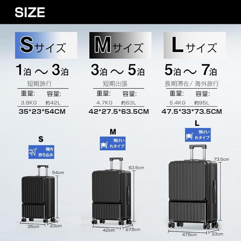 キャリー USBポート付き