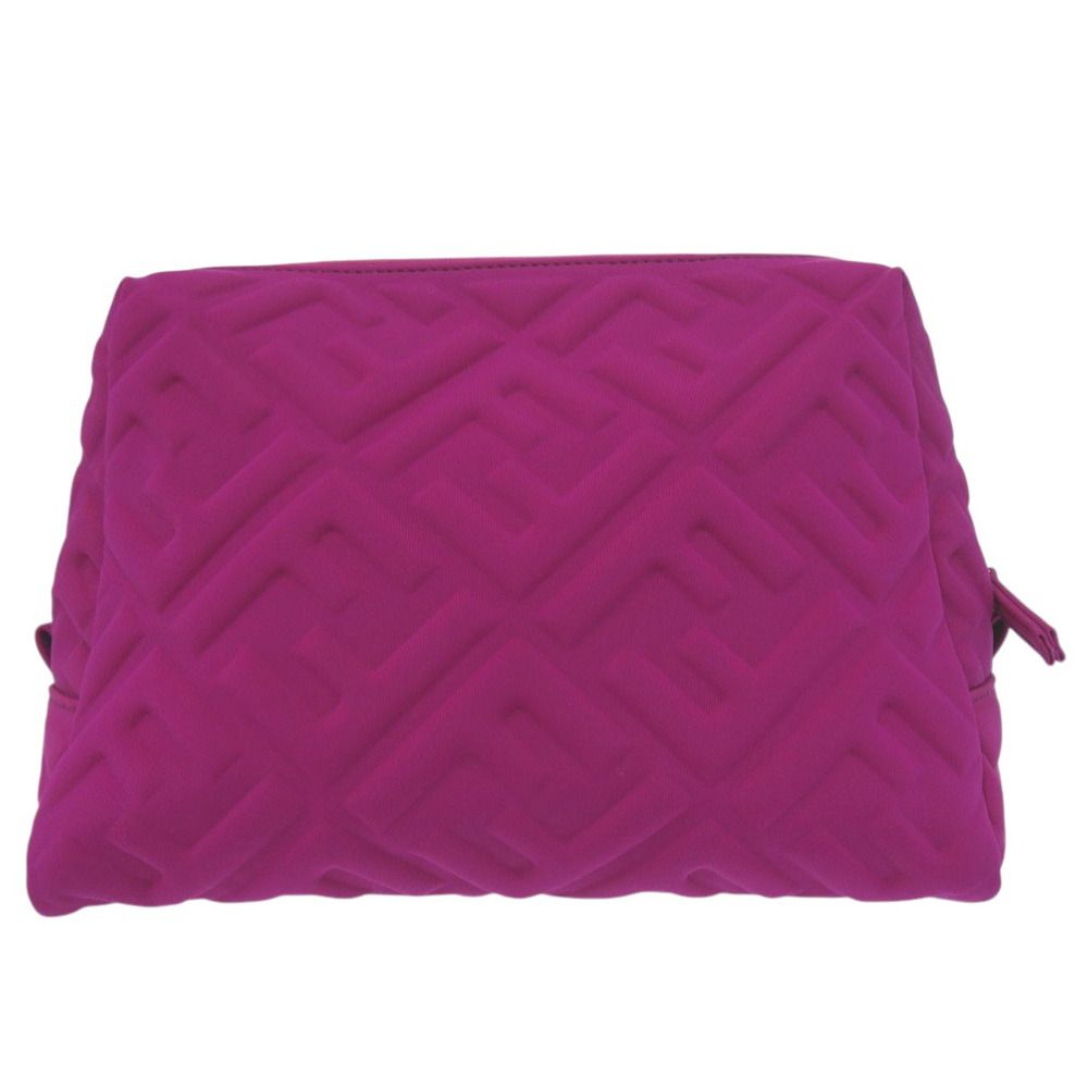 フェンディ ビューティー ポーチ FFロゴ ズッカ柄 8N0171 ポリアミド パープル 0677 FENDI