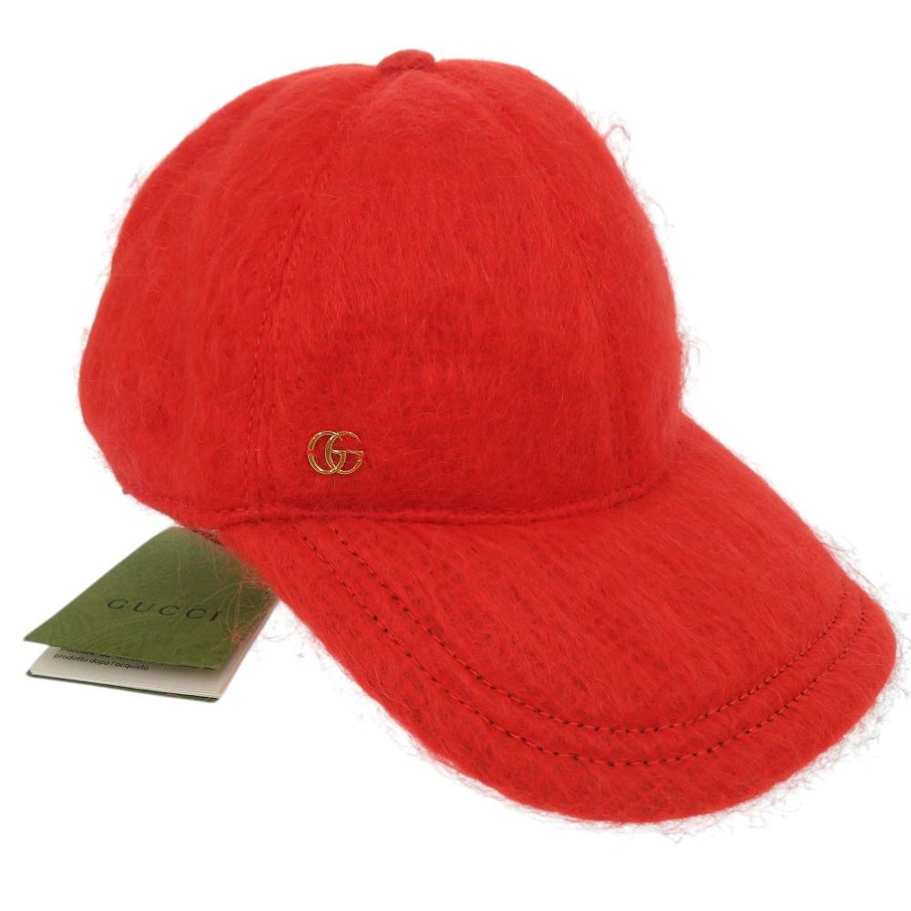 グッチ GGマーモントベースボールキャップ 729349 帽子 ウール モヘア レッド 0709 GUCCI