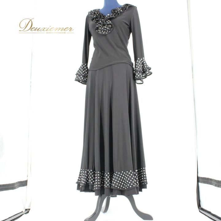 社交ダンス 衣装 スタンダード 上下セット ツーピース レッスンウェア