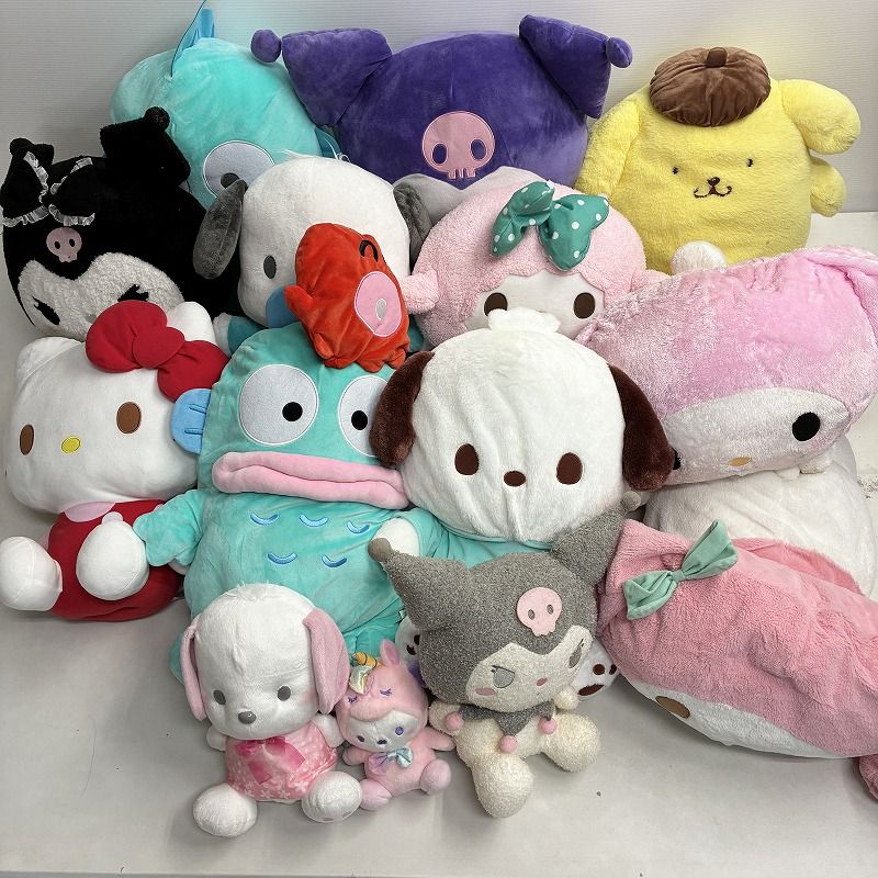 ジャンク品 14点 まとめ商品 サンリオ BIG ぬいぐるみ クロミ キティ ハンギョドン ポチャッコ 2個口発送 現状品 8.8kg