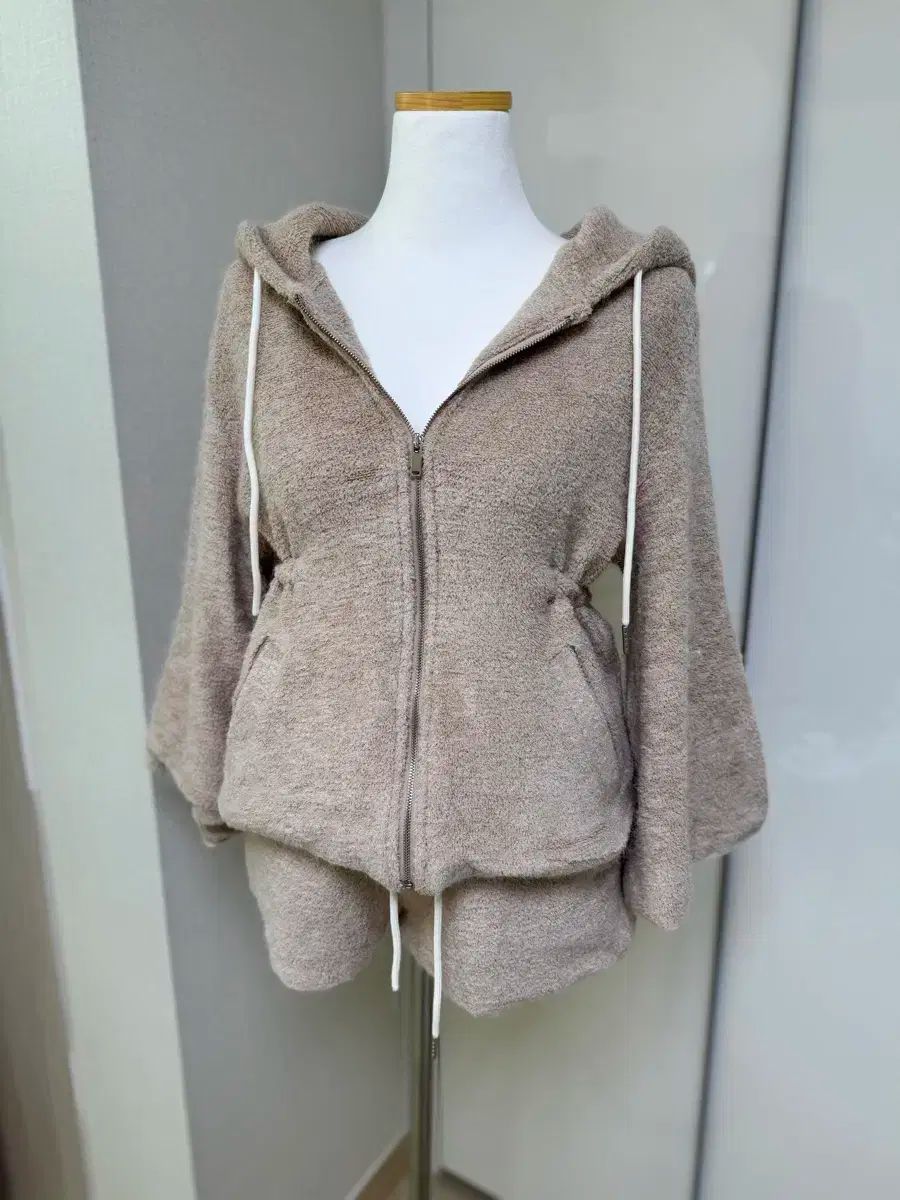 レディース衣類 タオル フレンチテリー ベージュ ジップアップパーカー セット