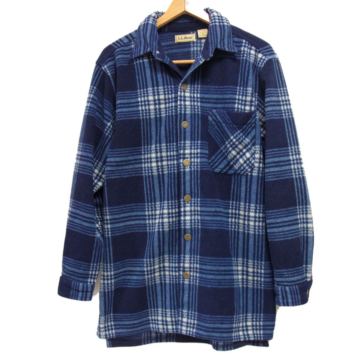 90s☆L.L.Bean LLビーン フランネル フリースジャケット チェック柄 