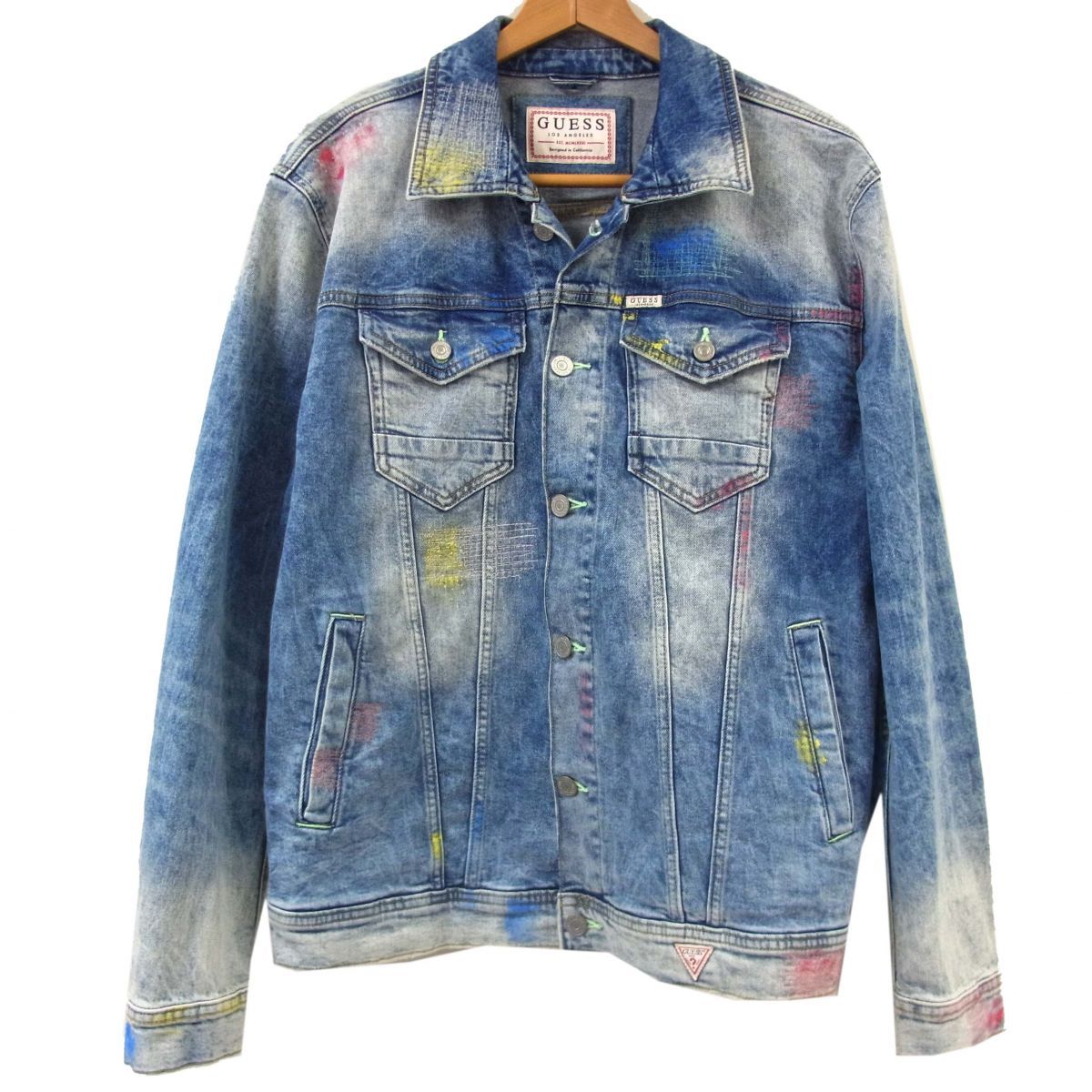 美品◇GUESS ゲス ジージャン デニムジャケット William Color Stitch 