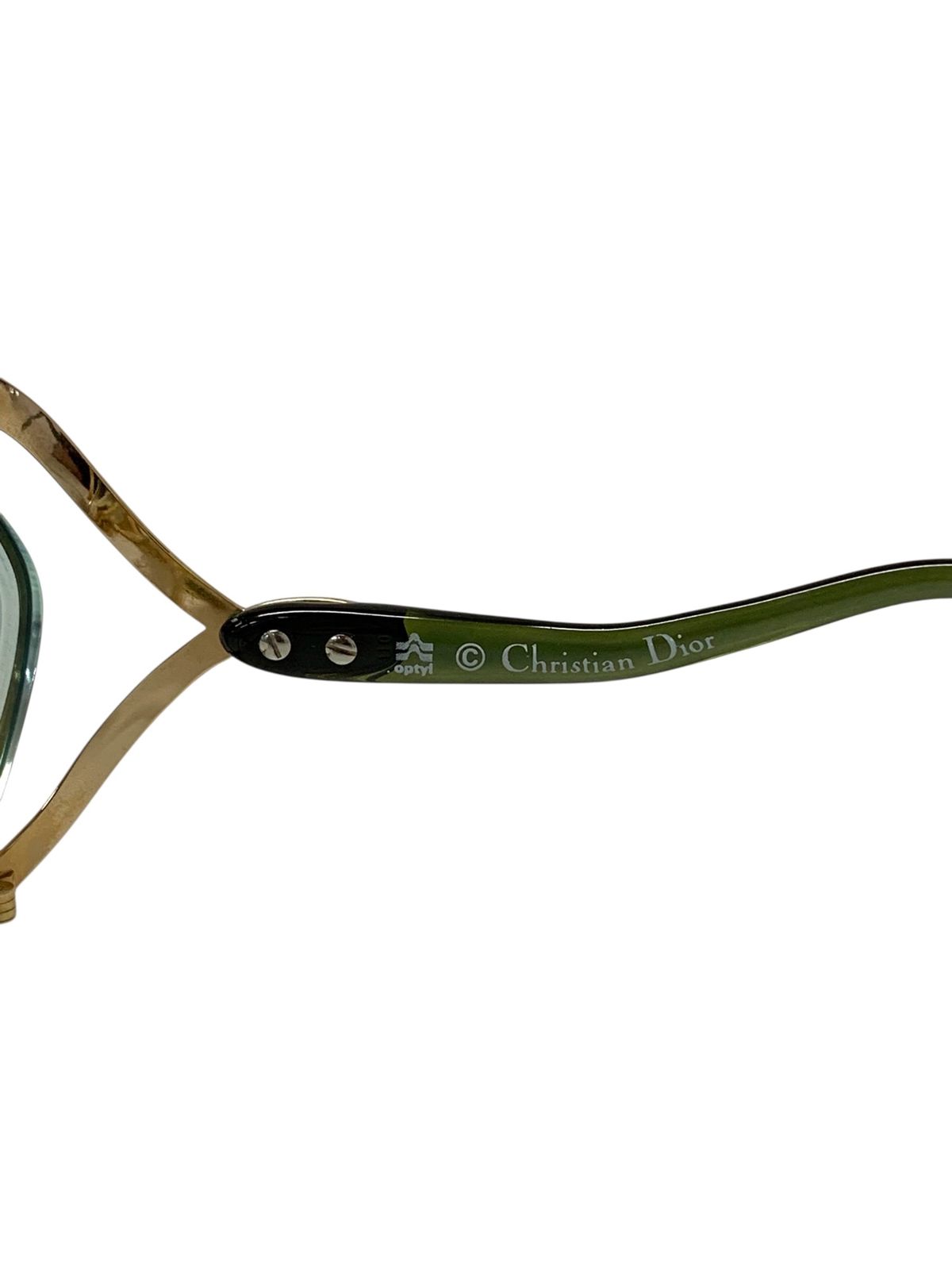  クリスチャンディオール 2056 メガネ ゴールド バタフライ メタルフレーム メガネ 小物