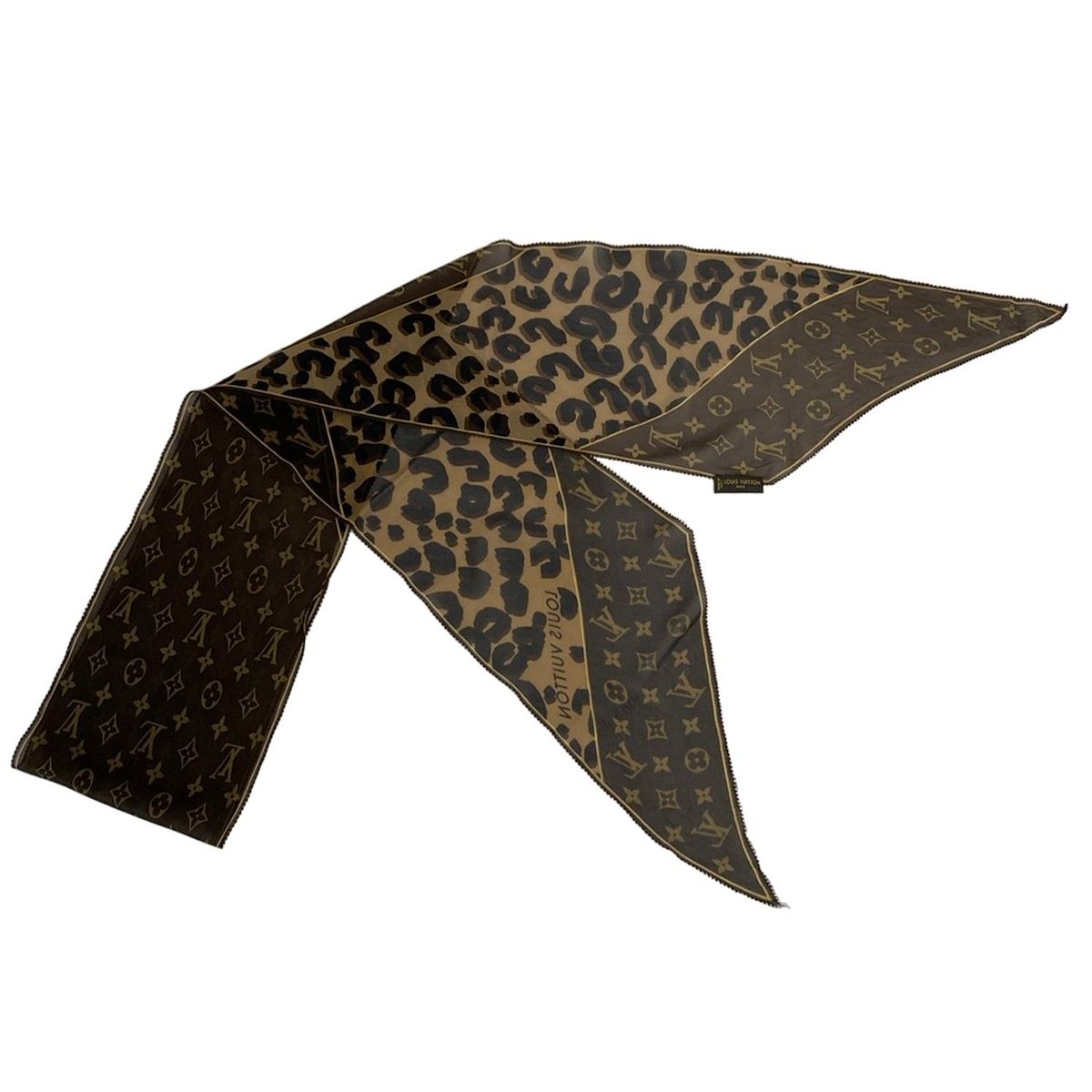 ヴィトン　スカーフ モードな彩り】ルイヴィトン モノグラム シルクバンダナ (Louis