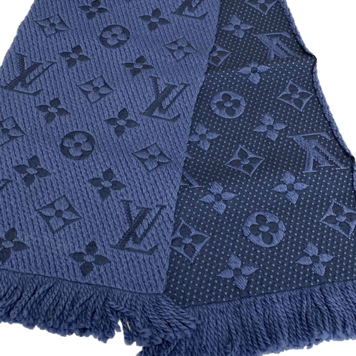 LOUIS VUITTON(ルイヴィトン) マフラー モノグラム - 413287 ブルー