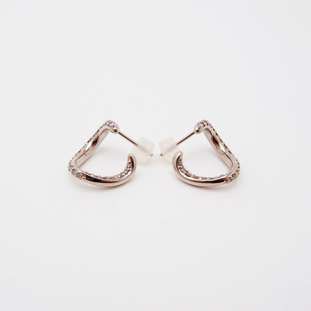 カシケイ マーシネス ピアス ブラウンダイヤモンド 0.60ct K18BG 新品