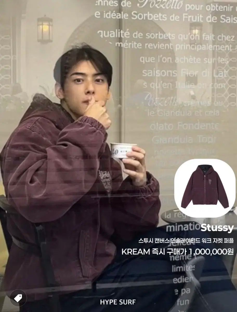 STUSSY IN INSULATE WORK JACKET PURPLE XL