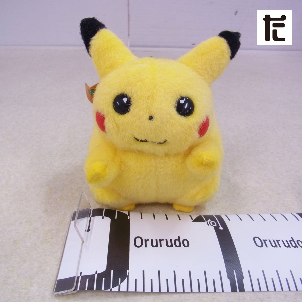 ! TOMY ポケモンぬいぐるみ ピカチュウ おなかを押すとなくヨ 紙 初代 初期 PK01784