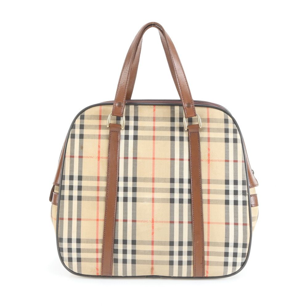 ✨美品✨バーバリー ハンドバッグ ノバチェック レザー トートバッグ BURBERRY BURBERRY バーバリー ノバチェック トートバッグ キャンバス