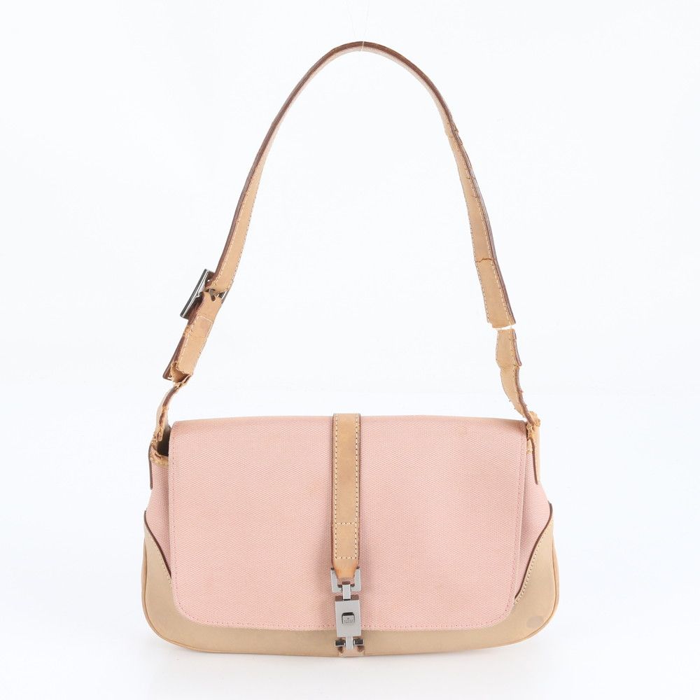 美品 グッチ ジャッキー 001 3824 レザー キャンバス ワンショルダー