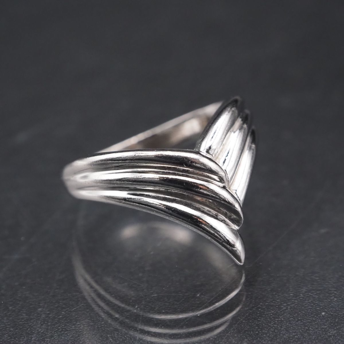 ヴィンテージ silver製 細め印台デザイン シルバーリングL417 H497 ヴィンテージ リング デザイン シルバー 指輪 17-18号 - メルカリ