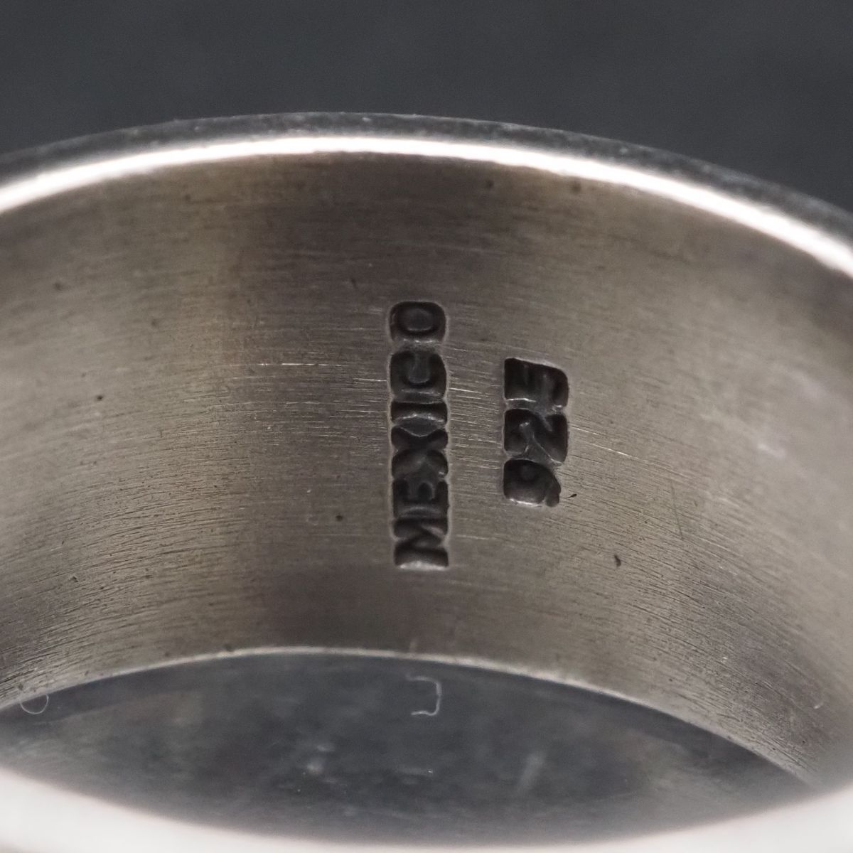 H773 ヴィンテージ 925 MEXICO刻印 リング 彫刻 デザイン シルバー