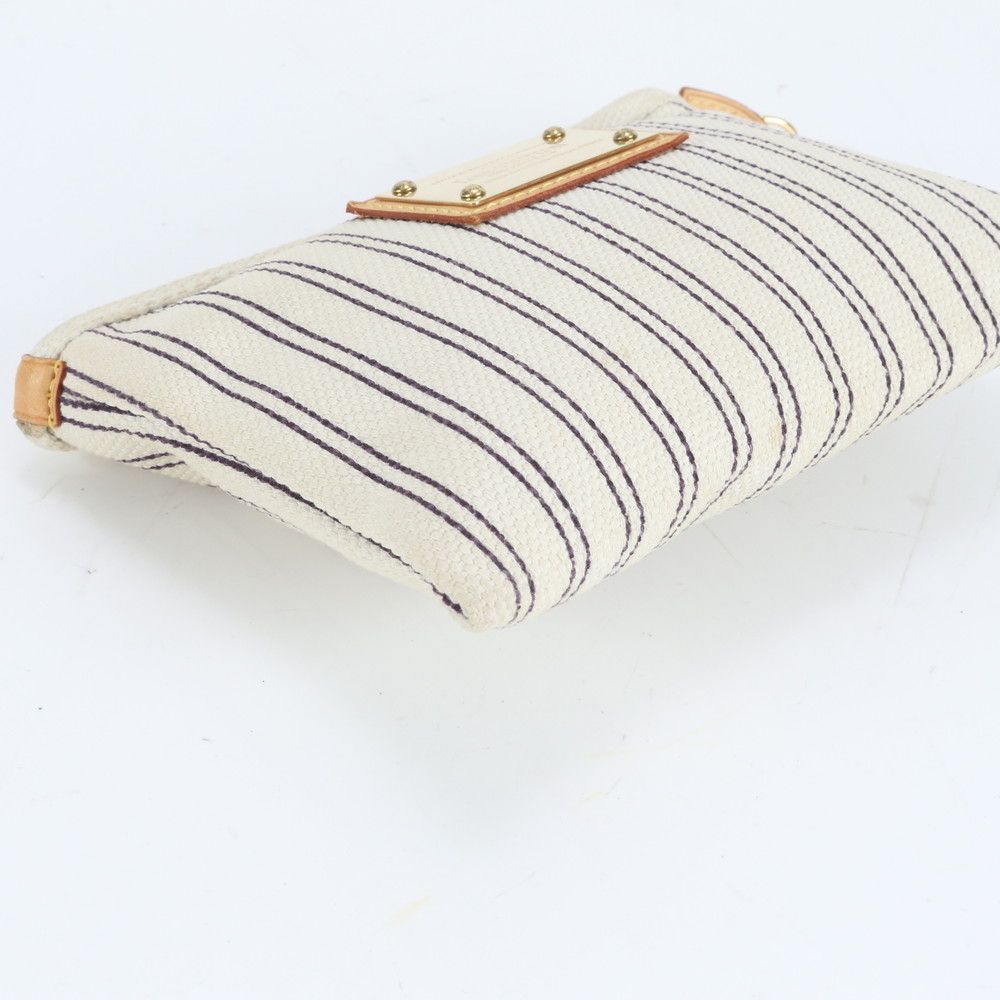 新品同様 ルイヴィトン アンティグア ポーチ ネイビーストライプ