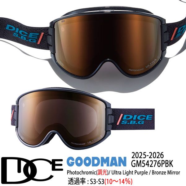 カラーレンズ パープル25 DICE snowboarding goggles ダイススノー