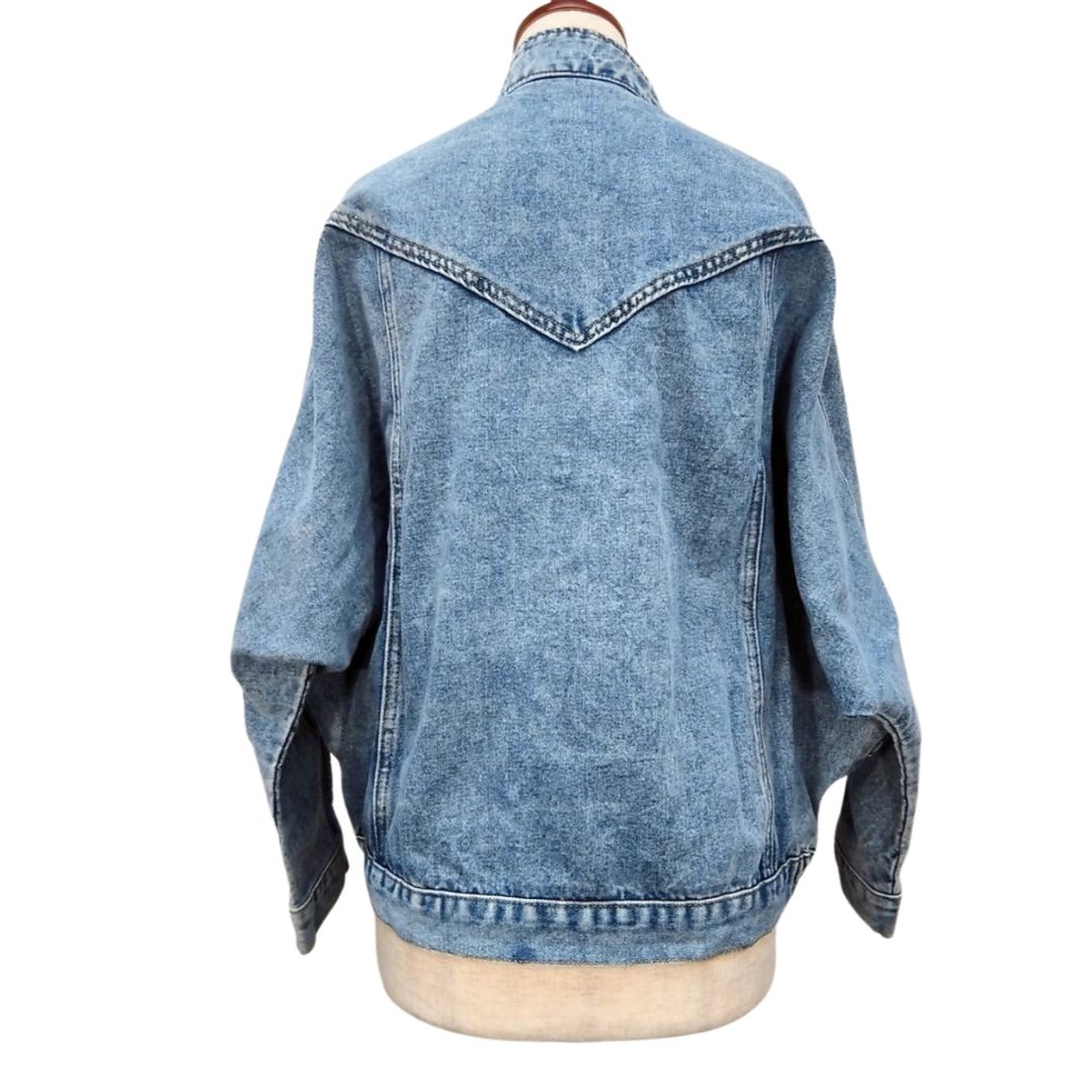 OTONA デニムジャケット Gジャン スタンドカラー ライトブルー