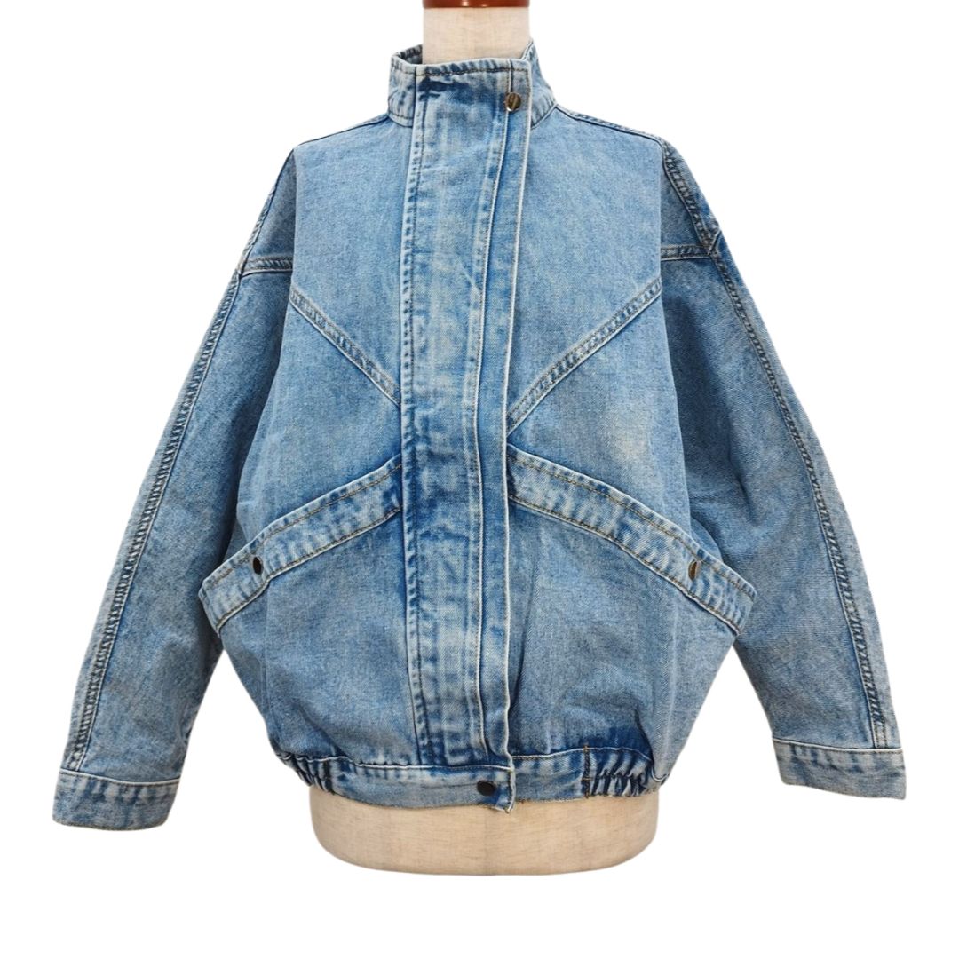 OTONA デニムジャケット Gジャン スタンドカラー ライトブルー