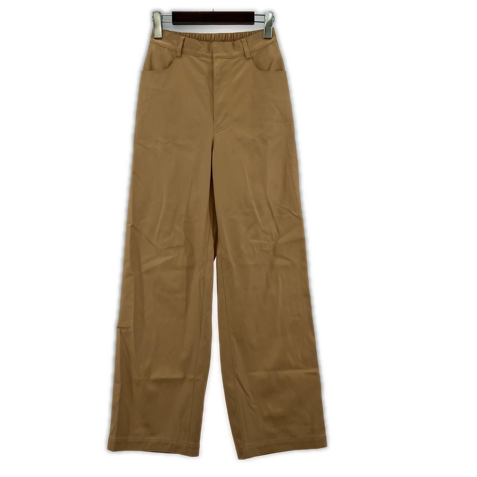 AMERI アメリ フェイクレザーパンツ sizeM/ベージュ - メルカリ